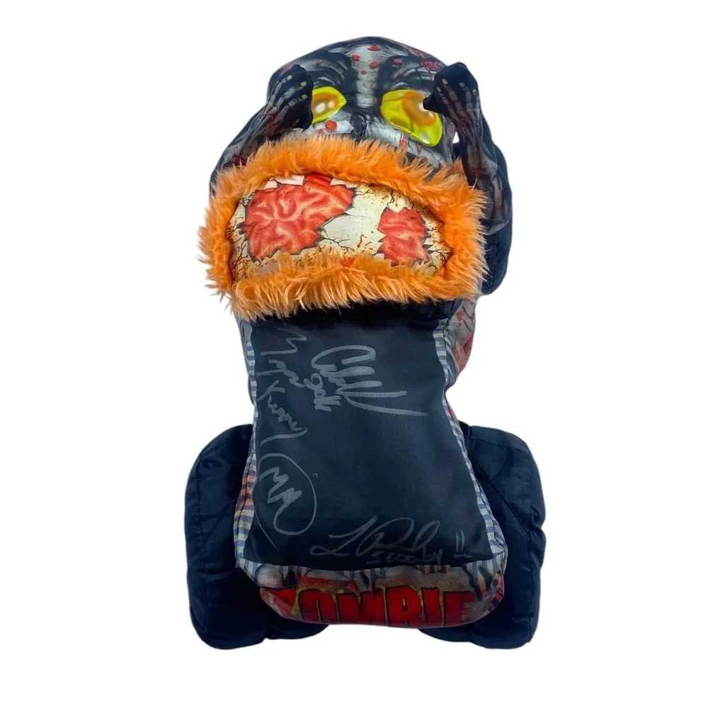 Signed Monster Jam ZOMBIE Plush Truck Pillow Pal Monster Truck 14” Stuffed Toy